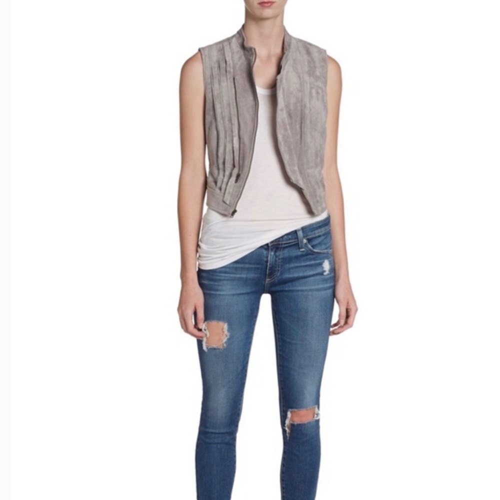 BCBG Maxazaria Damien suede vest